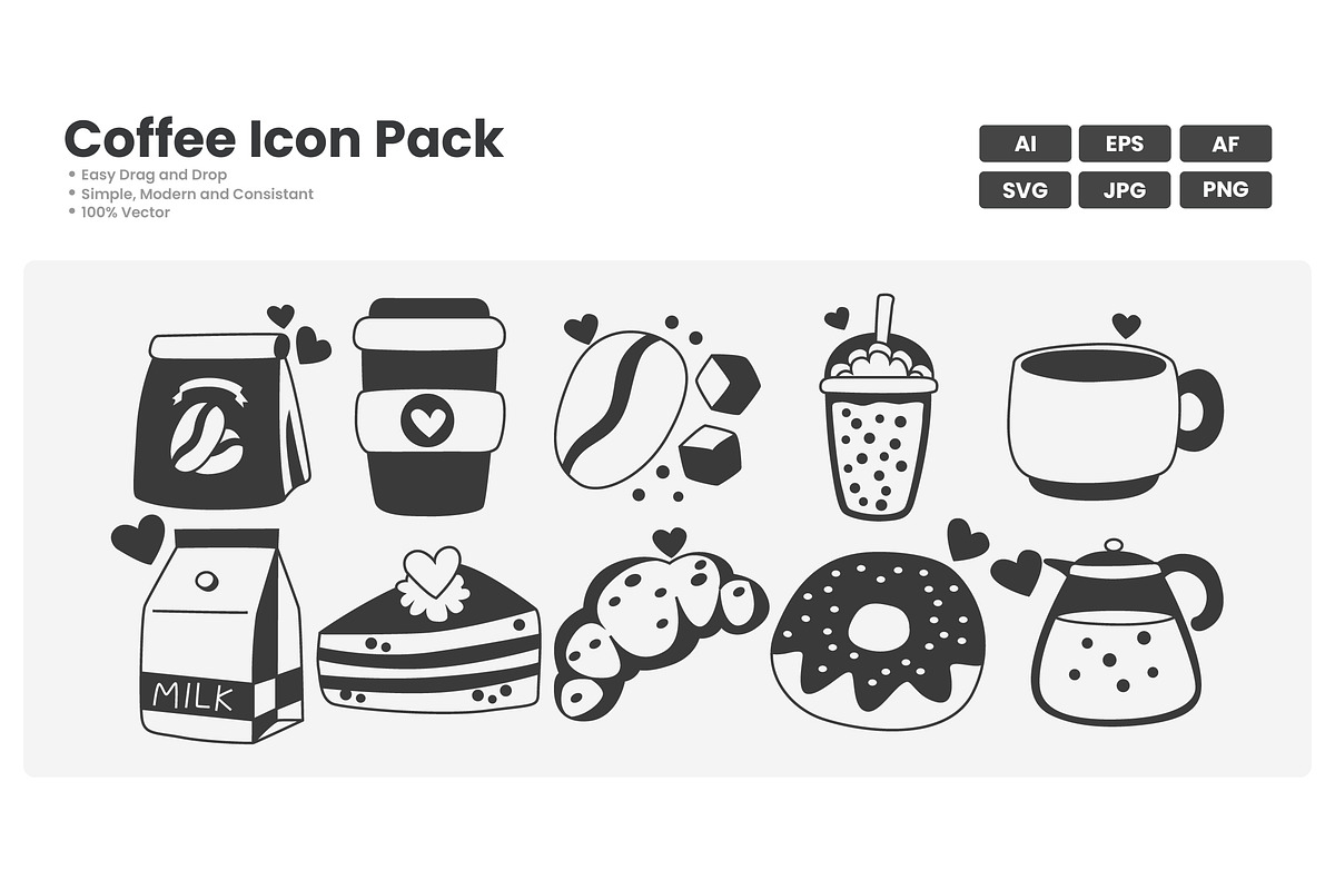 Coffee Time Solid Icon Pack, a Solid Icon by erifqizeicon (Photo 1 of 3)