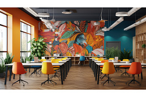 business hall office background ai, a Business Photo by pikepicture