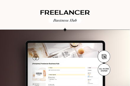 Notion Freelancer Business Planner, a Stationery Template by TheCoastlineStudio