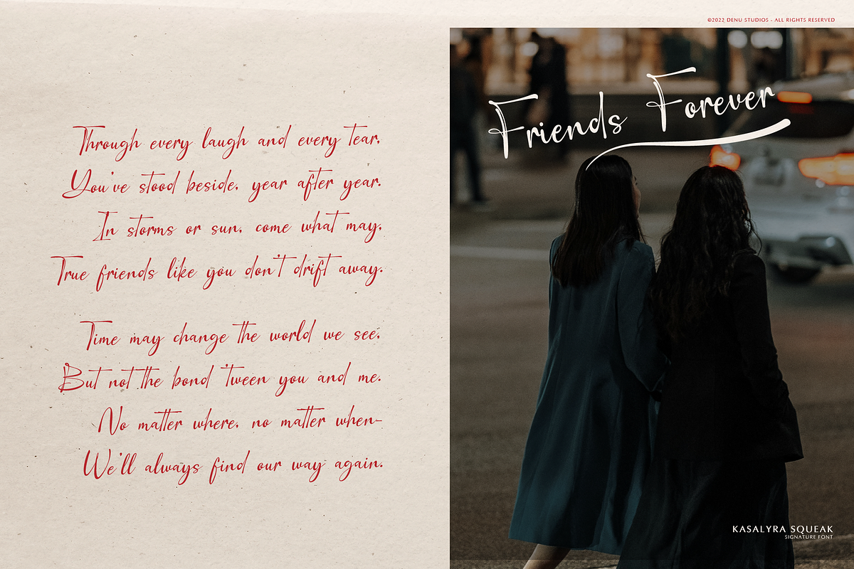 Kasalyra Squeak | Signature Font, a Script Font by Denustudios (Photo 8 of 12)