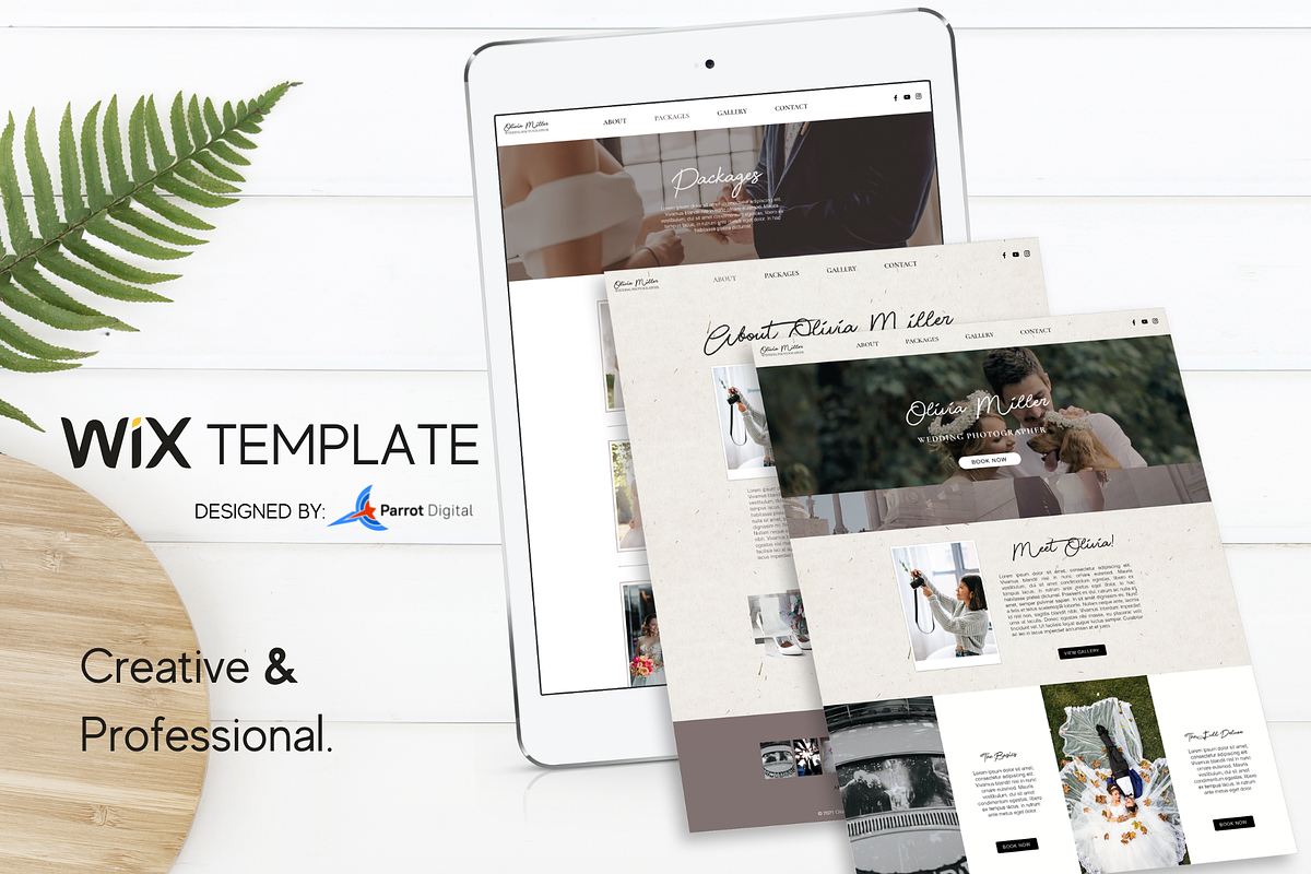 Wedding Photographer Website for Wix, a Shopify Template by Parrot Designs (Photo 1 of 4)