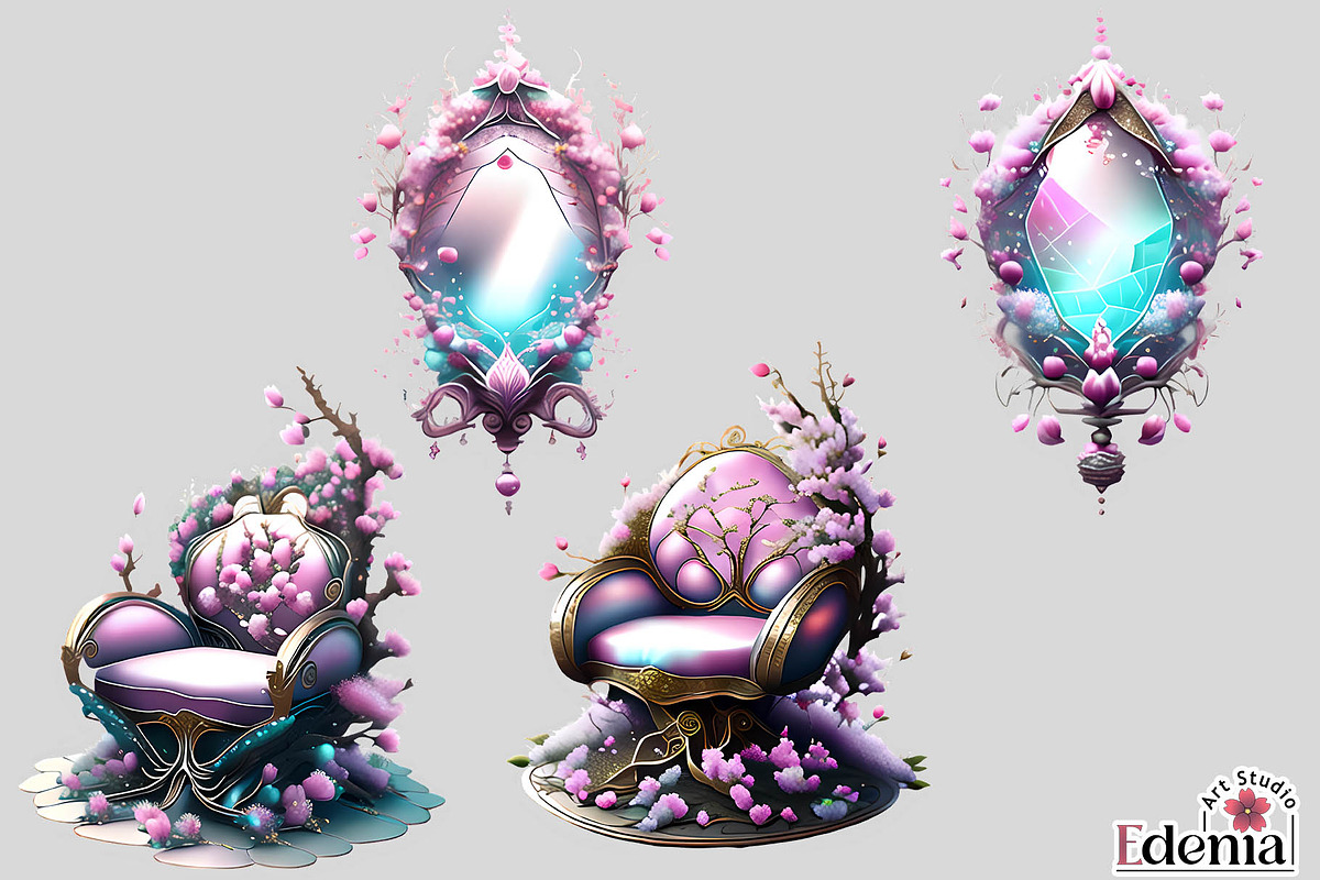 Cherry Blossom Sakura Interior #2, a Seasonal Illustration by EdeniaArtStudio (Photo 3 of 8)