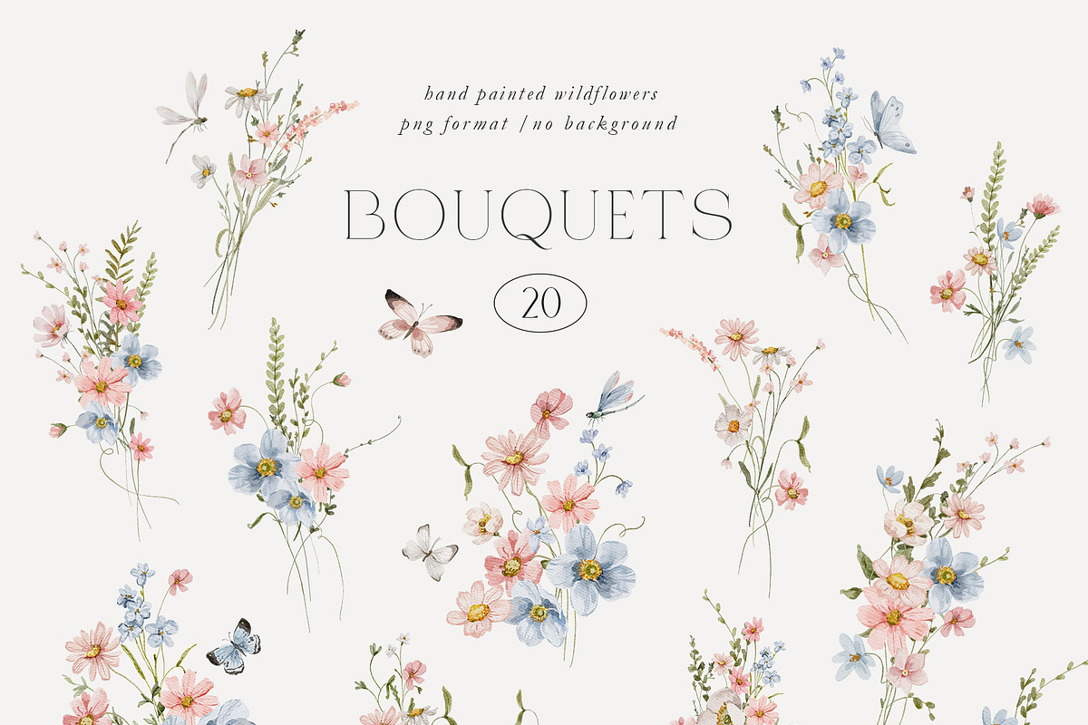 Watercolor Tiny Meadow, a Decorative Illustration by AleksaArt (Photo 3 of 13)