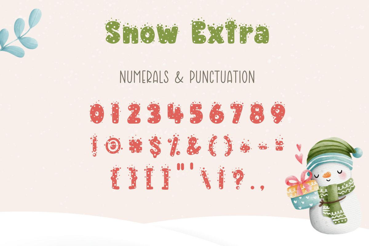 Snow | Cute Font Duo, a Symbol Font by AnningArts (Photo 7 of 9)