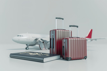 luggage or baggage and planes placed, a Background Photo by Pixeness