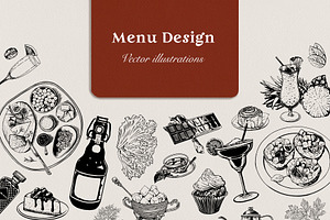 Menu Design Vector Illustrations