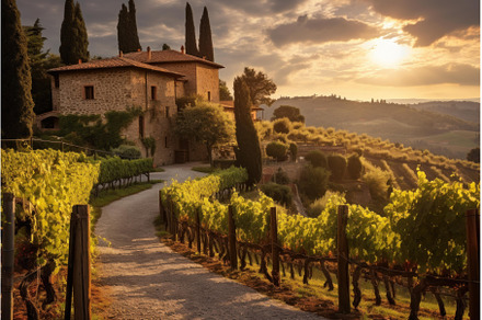 Picturesque Landscape of tuscany, a Nature Photo by Ylivdesign