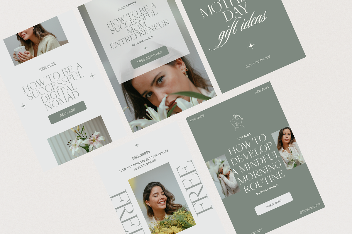 Ava | Canva Social Media Templates, a Social Media Template by With Faith & Love (Photo 3 of 13)