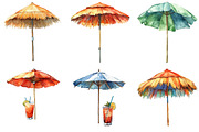 Bright & Colorful Summer Umbrella, an Illustration by Pixels.Craft (Thumbnail 5 of 8)