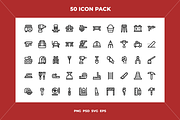 Construction icons, an Outline Icon by Wencory (Thumbnail 1 of 2)