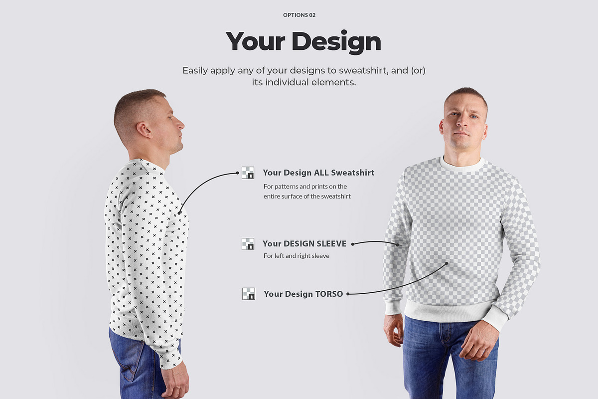 8 Mockups Mens Sweatshirt, a Shirt Mockup by Grow Design Craft Studio (Photo 3 of 5)
