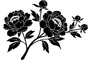 Peony Flower Silhouette, an Object Graphic by Designer_Momina (Thumbnail 4 of 18)