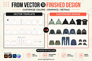 Streetwear Vector Mockups Pack, a Hoody Mockup by S.i. Graphics (Thumbnail 2 of 4)