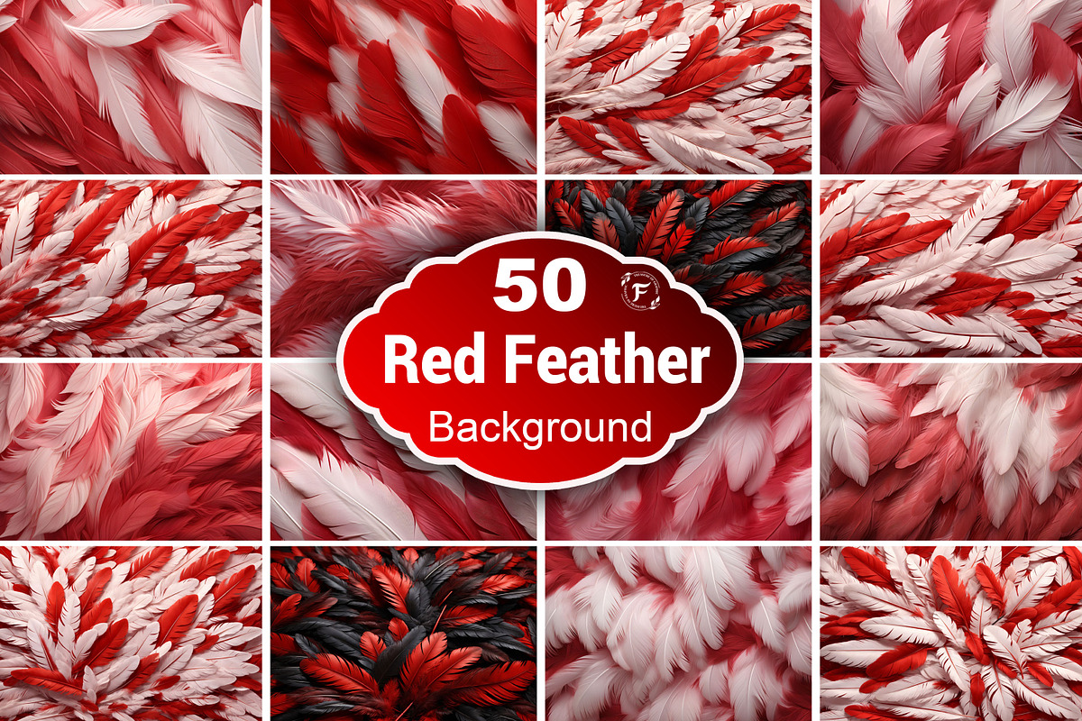 Red Feather Background, a Texture Graphic by Forhadx5 (Photo 1 of 5)