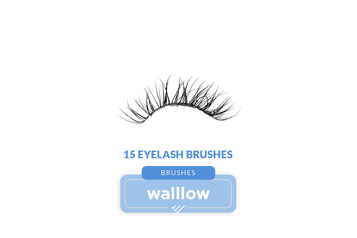 Eyelashes Photoshop brushes, a Brush Add-On by Walllow Creatives (Photo 2 of 3)