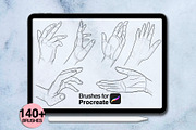 140+ hands anatomy procreate brushes, a Brush Add-On by Arts For Peace (Thumbnail 5 of 9)