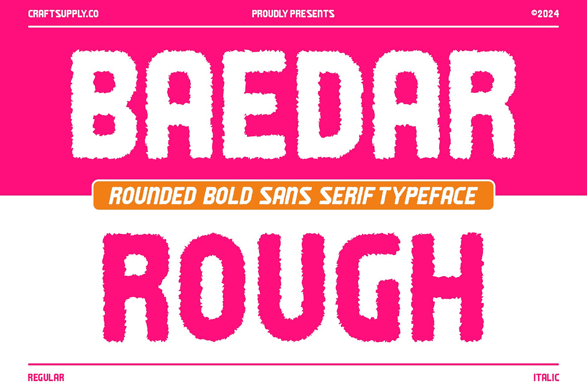 Baedar Rough, a Sans Serif Font by Craft Supply Co. (Photo 1 of 8)