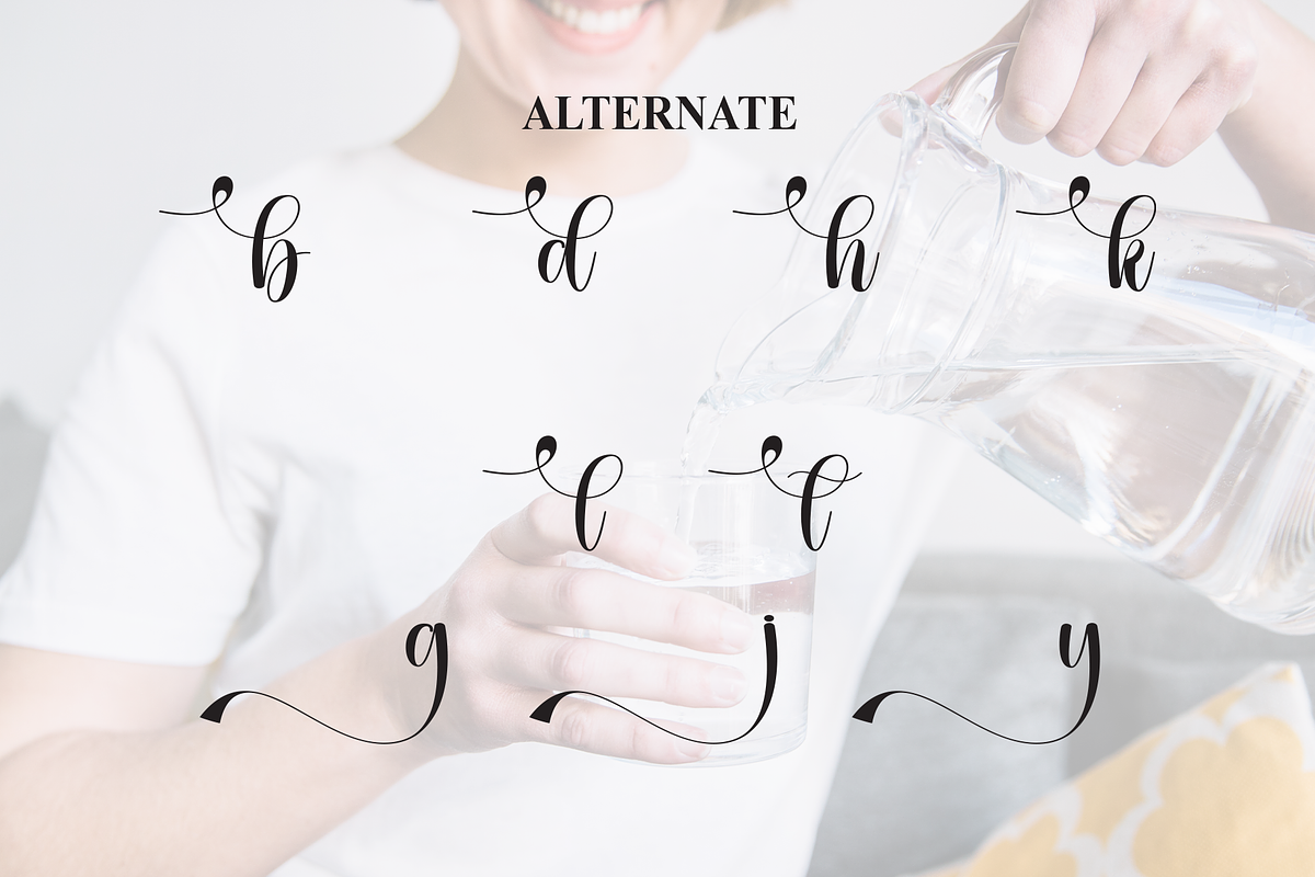 Drinking | Script Font, a Handwritten Font by Scratchones (Photo 8 of 9)
