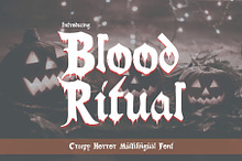 Ritual Multilingual Horror Font