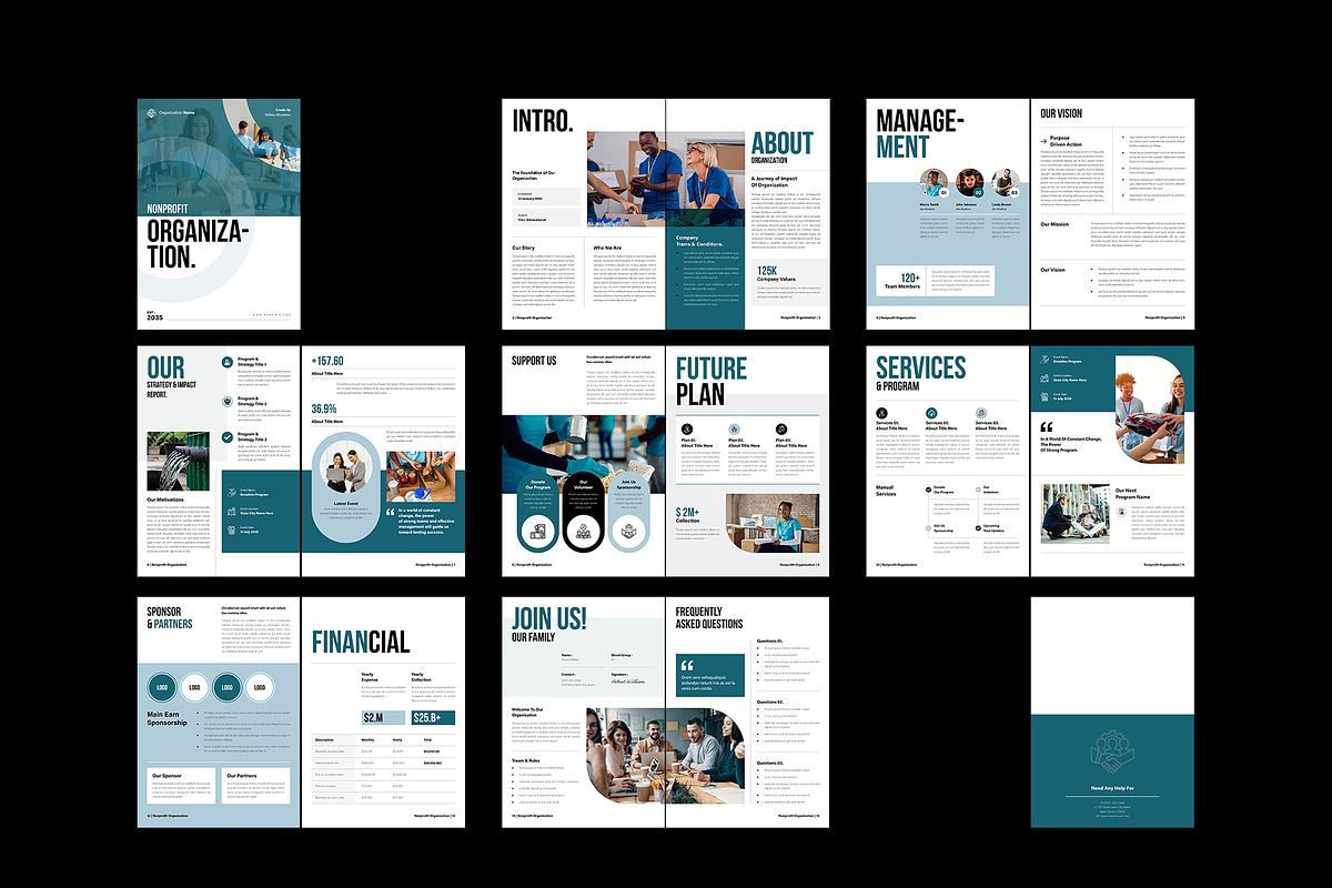 Nonprofit Charity Brochure Template, a Brochure Template by NorthPeak (Photo 9 of 9)