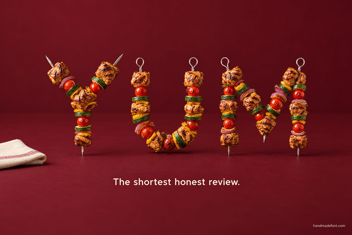 BBQ Skewer Font, a Sans Serif Font by Handmadefont (Photo 8 of 15)