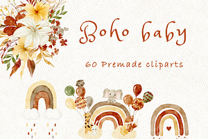 Boho Baby Nursery Clipart