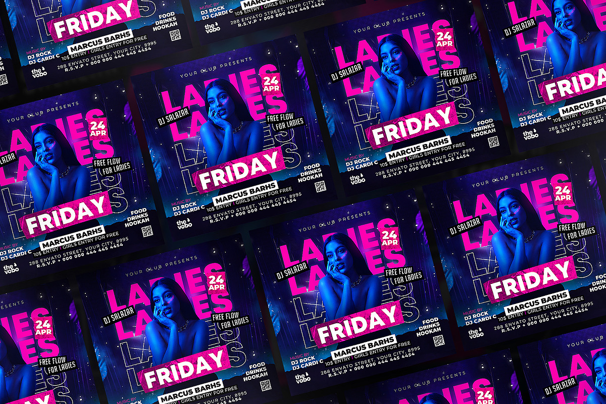 Party Flyer, Canva Club Flyer, a Flyer Template by FLYERHIVE (Photo 2 of 3)