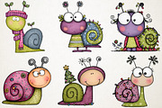 Christmas Cartoon Snail Clipart, an Illustration by RobertsArt (Thumbnail 2 of 7)
