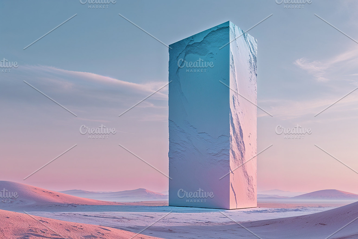 Monolithic rectangular block, an Illustration by wavebreak