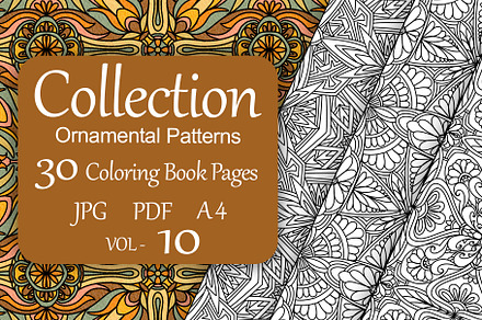 Patterns for coloring PDF,JPG vol-10