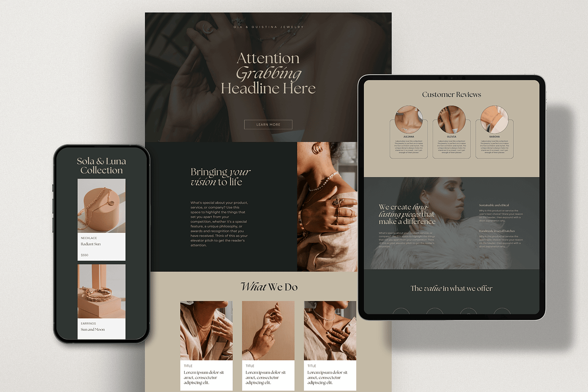 Canva Website Template, a Websites & App Template by Asha Glenn Design Studio (Photo 5 of 9)