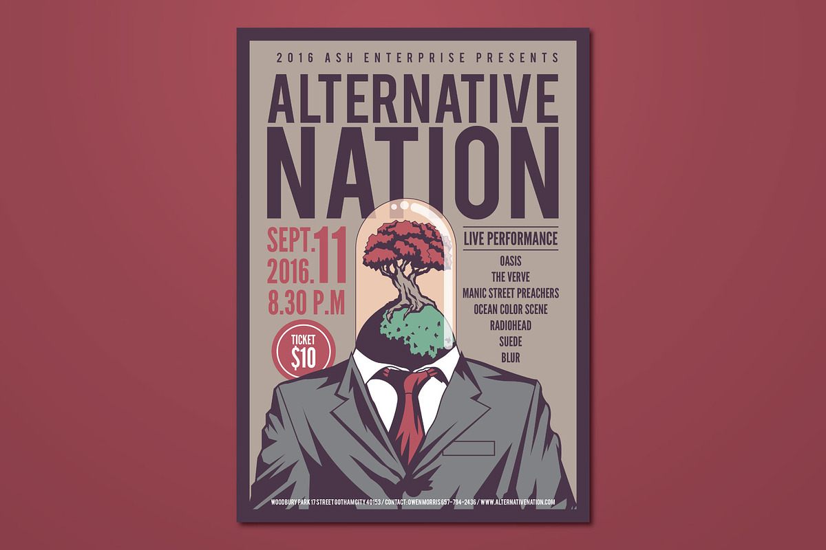 Alternative Music Hand Drawn Flyer, a Flyer Template by ashenterprise (Photo 1 of 2)