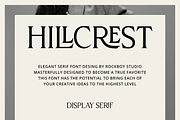 Hillcrest - Display Serif Font, a Serif Font by RockboyStd (Thumbnail 1 of 12)