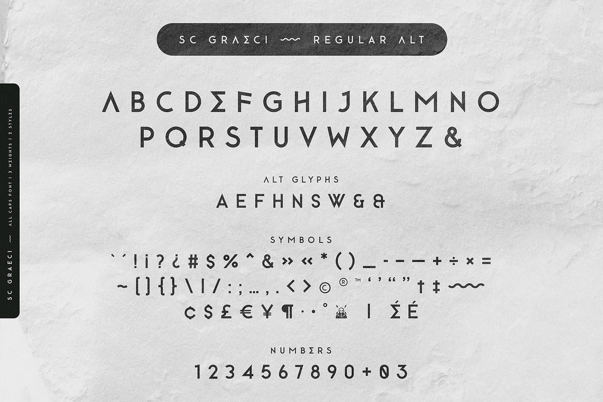 Graeci Display — Greek Inspired Font, a Sans Serif Font by Sinclair Creative Agency (Photo 9 of 15)