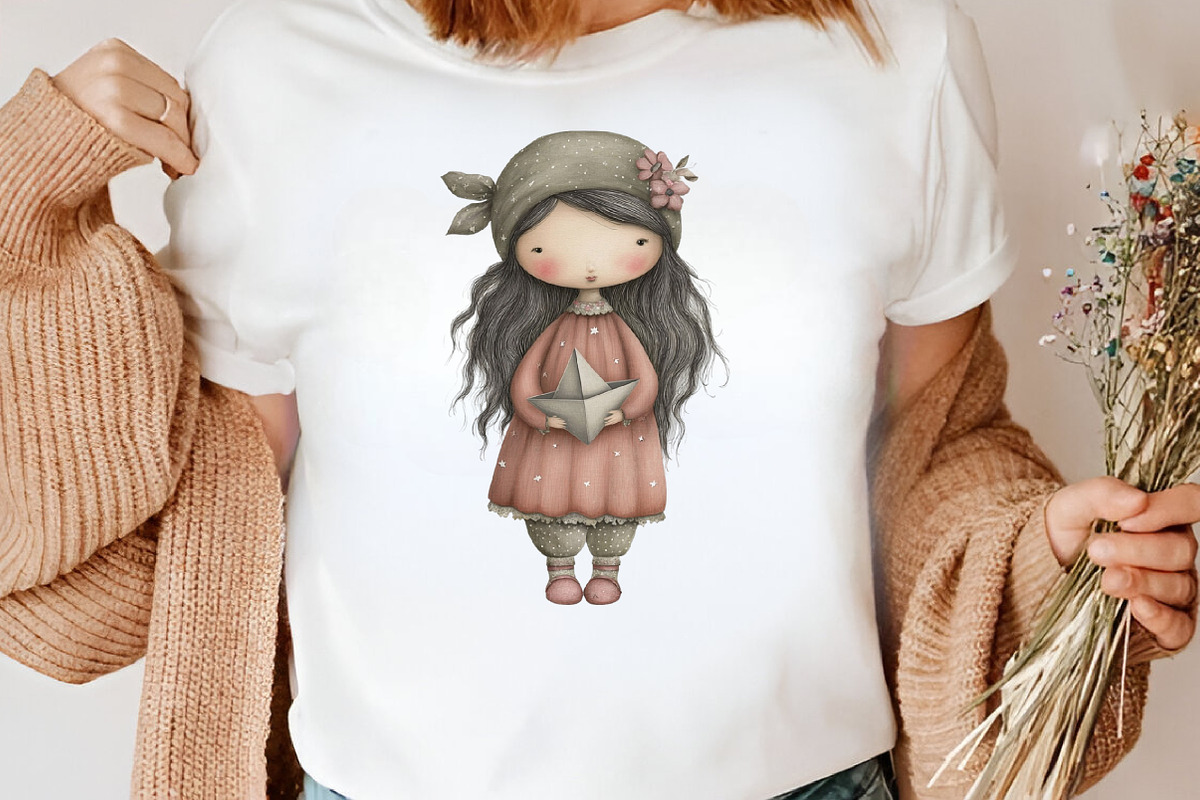 Whimsical Girls Clipart Bundle, an Illustration by Canvas Craft (Photo 7 of 7)