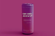 Front view of Soda Can Mockup, an Advertising Mockup by skybluecreative (Thumbnail 2 of 2)