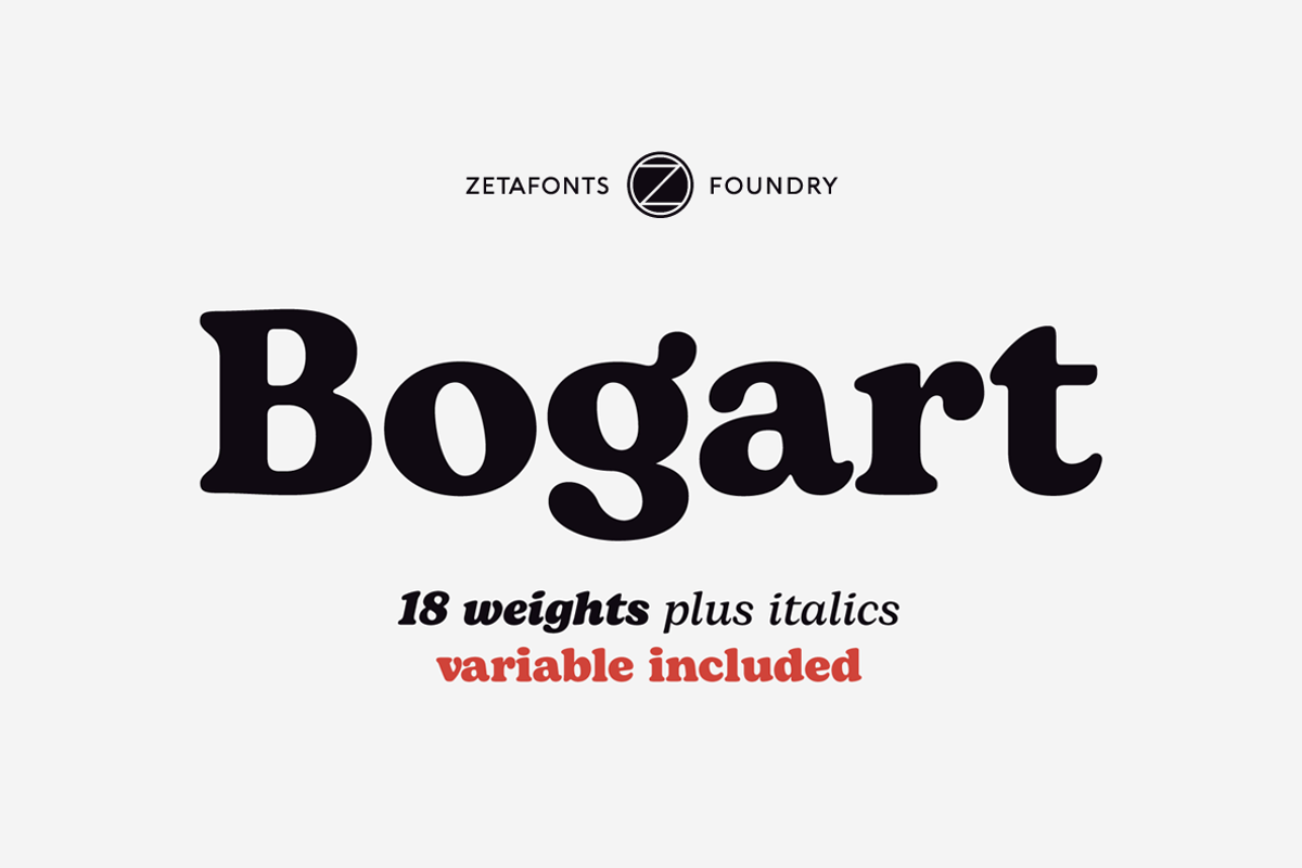 Bogart - 28 fonts, a Serif Font by Zetafonts (Photo 1 of 16)