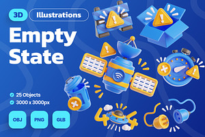 Empty State 3D Icons