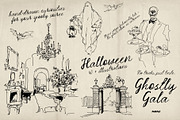 Ghostly Gala: Halloween Clipart, a Decorative Illustration by Purple (Thumbnail 1 of 11)