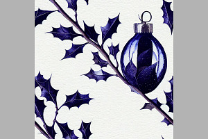 Blue Christmas Decorations. Seamless