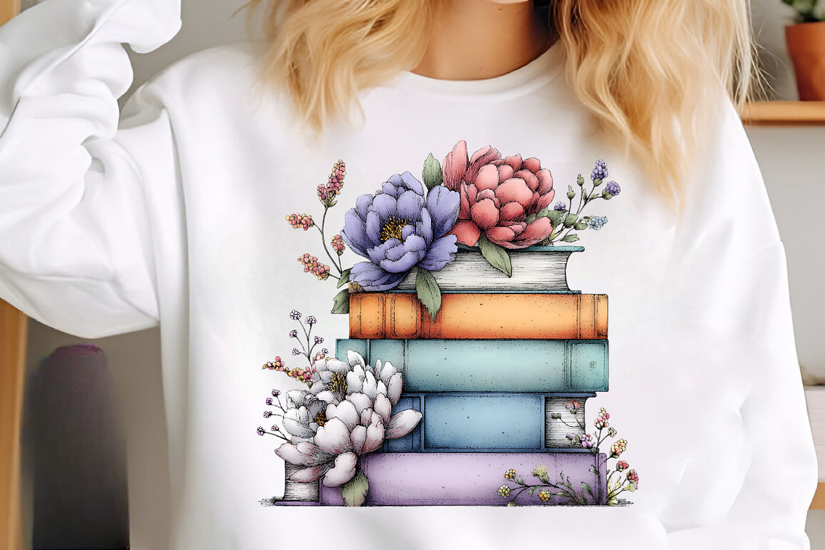 Watercolor Spring flower books Clipa, an Illustration by GatewayDesign (Photo 3 of 6)