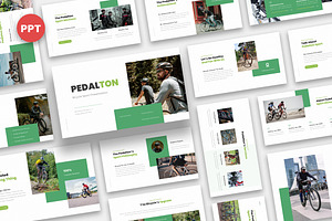 Pedalton Bicycle Sport Powerpoint, a Presentation Template by kerismaker