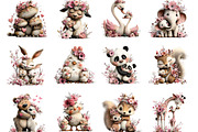 Mother's Day Animals Clipart, a Seasonal Illustration by Designking (Thumbnail 2 of 5)
