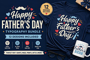 Happy Father’s Day Typography Bundle, an Object Graphic by ashek (Thumbnail 1 of 5)