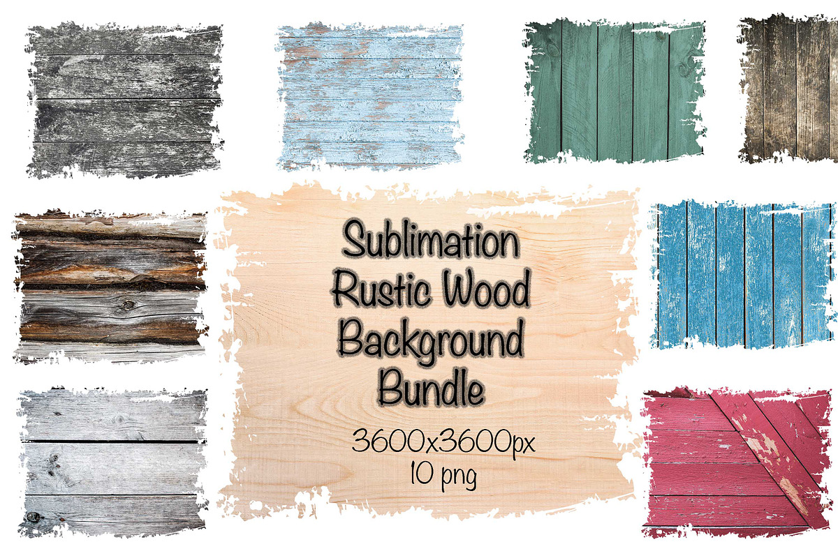 Rustic Sublimation Wood Backgrounds, a Shape Add-On by VetalStock (Photo 1 of 3)
