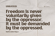 Unblocker - Headline Type, a Serif Font by ikiiko (Thumbnail 5 of 7)