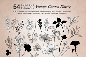 VINTAGE GARDEN FLOWERS