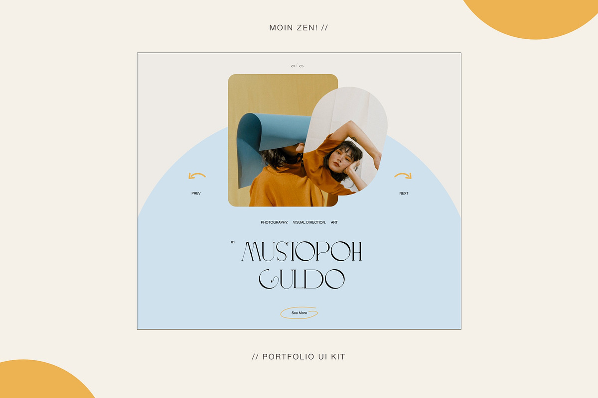 Moin Zen | Portfolio UI KIT Template, a Landing Page Template by Skolastika Phoebe (Photo 6 of 6)