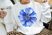 Watercolor Blue Meadow Flowers Clipa, an Illustration by Sublimation Artist (Thumbnail 4 of 6)