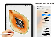 Procreate Real Watercolor Brushes, a Brush Add-On by NaomiArts (Thumbnail 3 of 7)